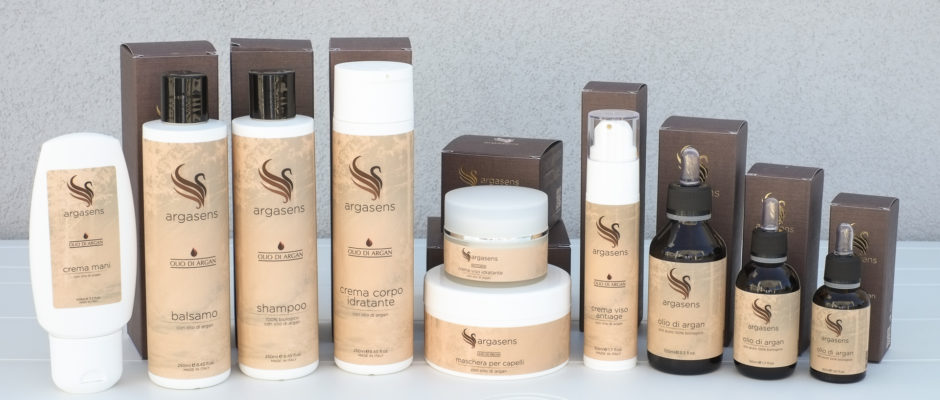 Prodotti argasens con olio di argan