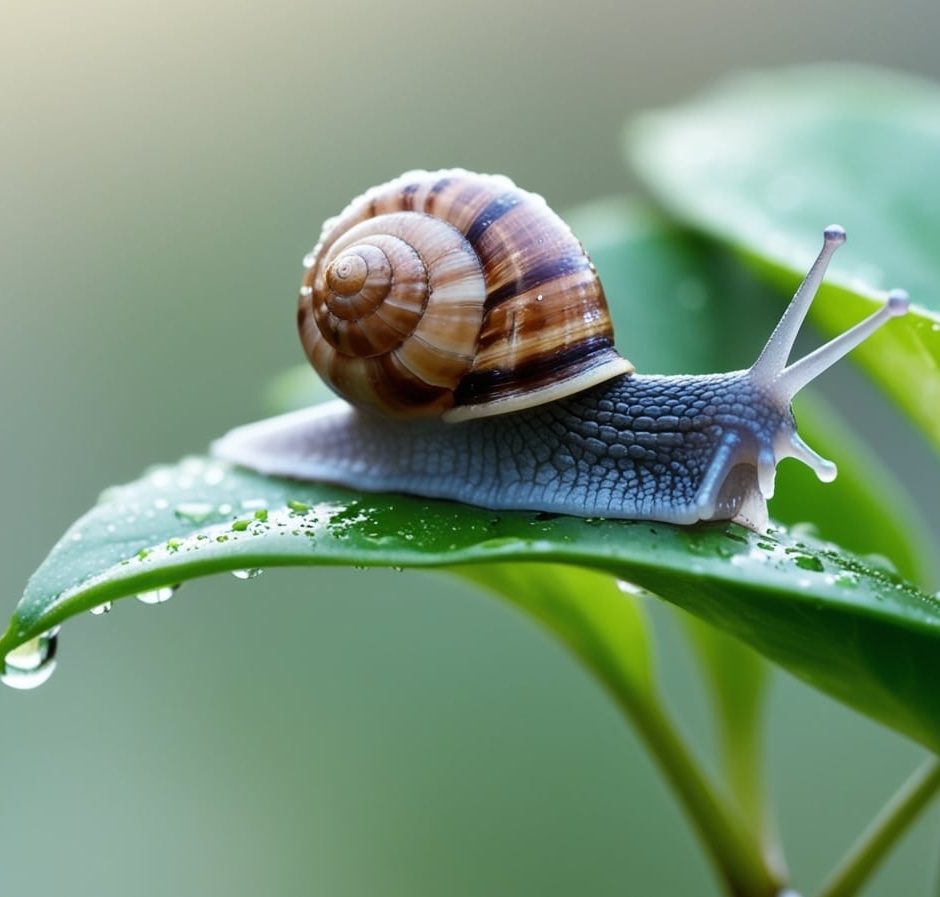 Lumaca su foglia verde - bava di lumaca cosmetica per la cura della pelle Argasens